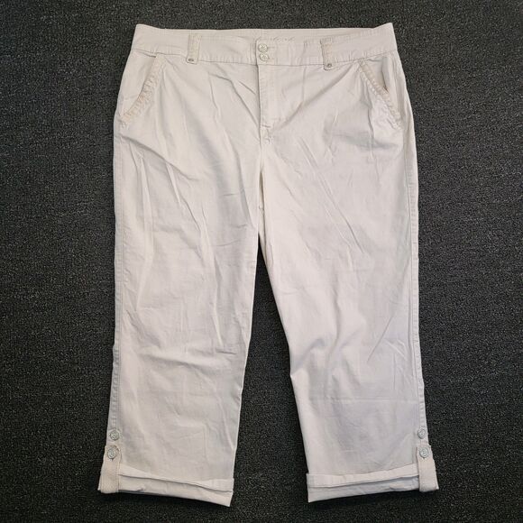 Gloria Vanderbilt Pants - Gloria Vanderbilt Womens 14 (37x20) Denim Skimmer Cuffed Capris Pants